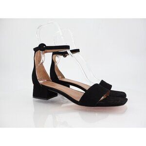 BernardoJalena Sandals Womens Size 11 Black Suede Ankle Strap Block Low Heel